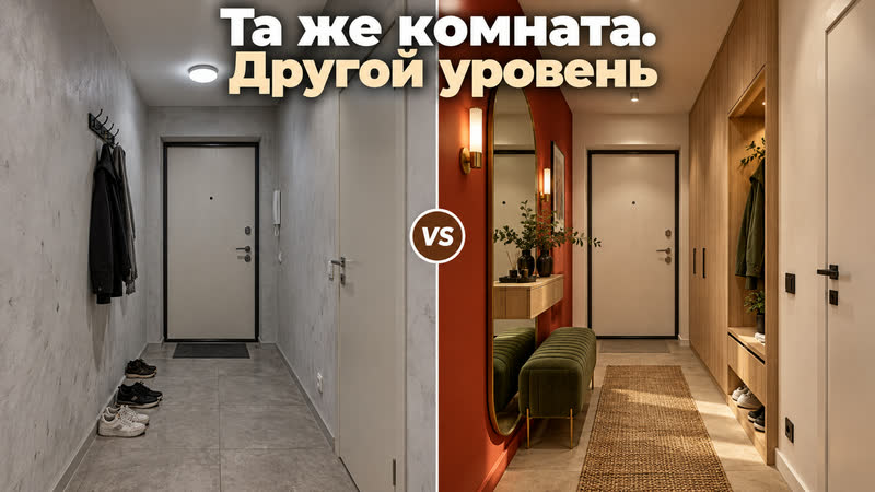 Прихожая до и после